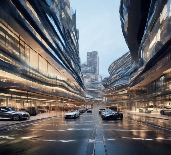 汽车商贸城，建筑风格与空间布局的深度探索